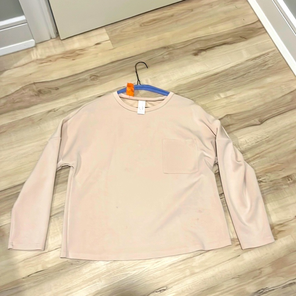 Tan long sleeve shirt oversized